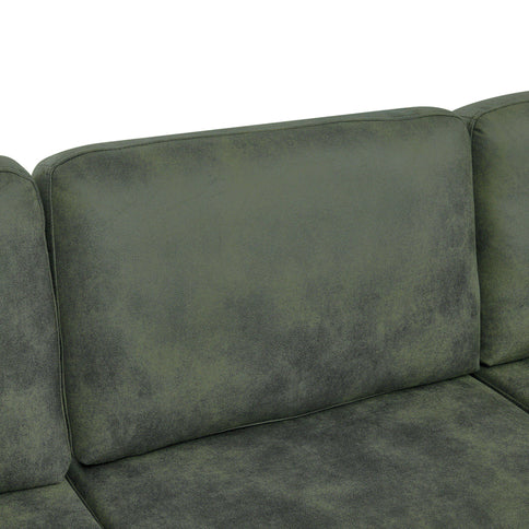 Modular Sectional Sofa With Custom Configuration And Removable Cushions - Olive