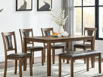 Modern Dining Table Set With Upholstered Chairs