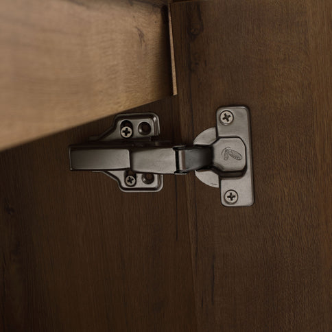 Modern Floating Bathroom Vanity With Resin Sink, Soft Close Doors