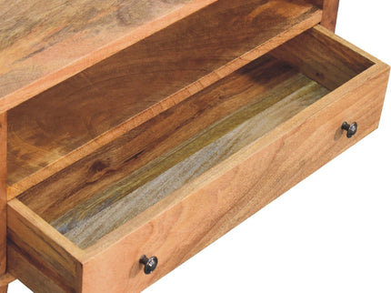 Modern Mini Rounded Entertainment Unit - Oak
