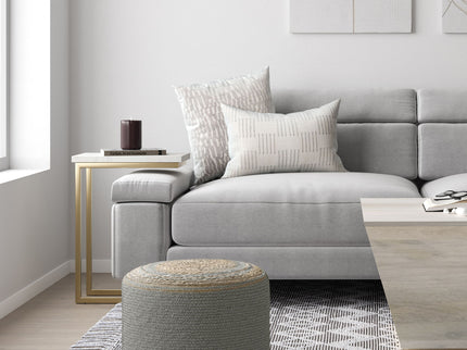 Serena - Handcrafted Round Braided Pouf