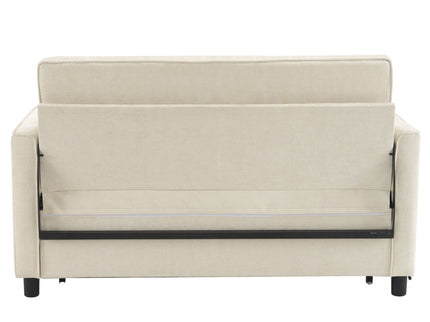 Pull-Out Sleeper Sofa With Reversible Backrest Cushion, Side Pockets, 2 USB Ports And A Phone Holder For Living Room