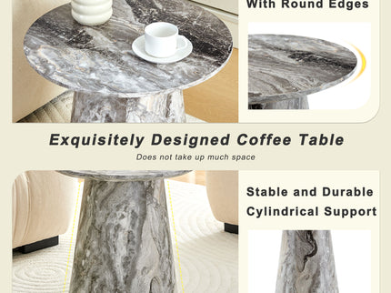 Circular Coffee Table With Adjustable Feet