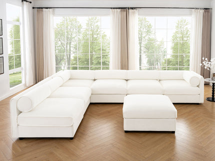 Modern Modular Sectional Sofa With Storag, Contemporary Cylindrical Design