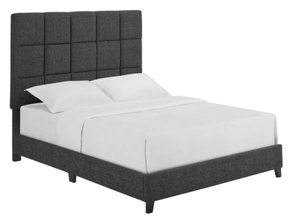 Squares Upholstered Headboard Platform Bed