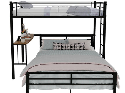 Bunk Bed With Built In Desk & Guardrail Frame