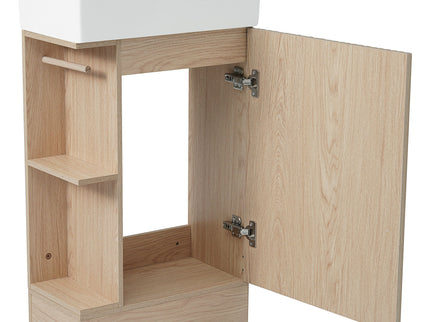 Modern Bathroom Vanity With Sink And 2 Tier Shelf