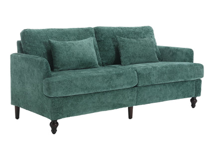 Mid Century Modern Fabric Loveseat Sofa, 2 Seat Upholstered Couch