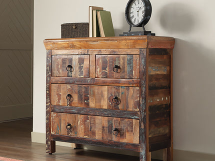 Lynden - 4 Drawer Accent Cabinet With Ring Pulls - Wood