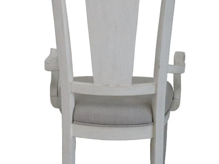 Katia - Arm Chair (Set of 2) - Light Gray / White