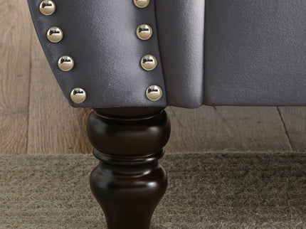 Chesterfield Sofa With Rolled Arms And Nailhead Trim