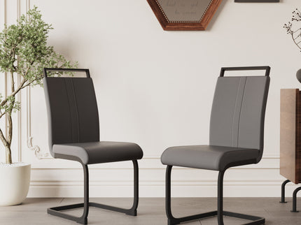 Modern Dining Chairs With High Back Upholstered Design Metal Legs