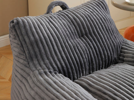 Giant Bean Bag Chair With Armrests And Footstool
