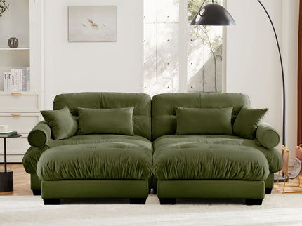 Super Comfort Oversized Modular Sectional Sofa With Movable Ottoman