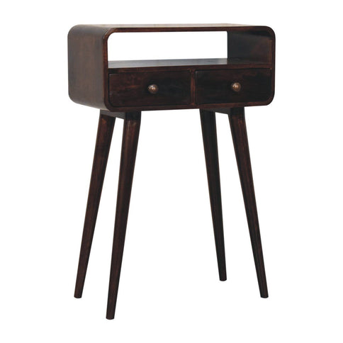 Solid Wood Curved Console Table