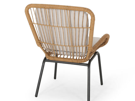Outdoor Wicker Club Chair With Cushions (Set of 2)