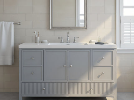 Bathroom Vanity With Separate Sink, Soft Close Doors And 4 Drawers