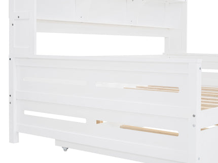 Daybed With All-In-One Cabinet And Shelf