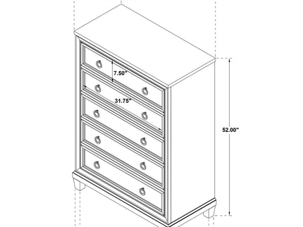 Wedner - 5 Drawer Chest - Oak