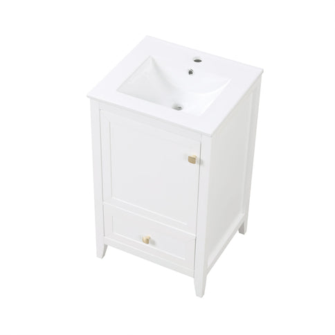 Bathroom Vanity With Sink, Soft Closing Cabinet Door, Storage Rack And Drawer