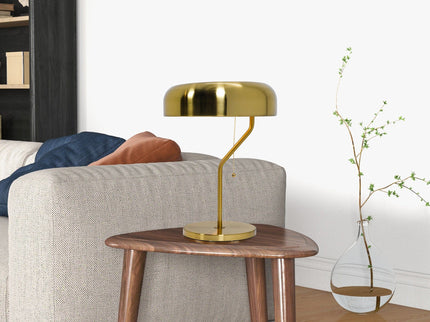 Bedside Nightstand Table Lamp - Gold