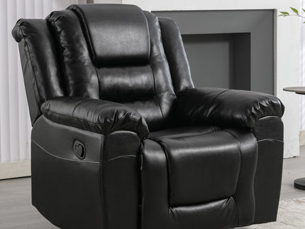 360° Swivel And Rocking Home Theater Recliner Manual Recliner Chair With Wide Armrest For Living Room