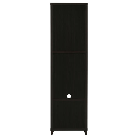 Media Tower With And Drawer With Adjustable Shelves Handles - Brown