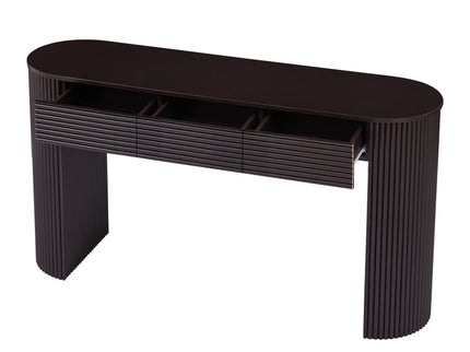 Retro Console Table With Storage, 3 Drawers