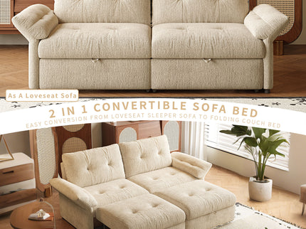 Sofa Bed, 2 In 1 Design For Living Rooms