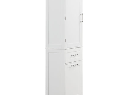 Tall Freestanding Bathroom Storage Cabinet With Adjustable Shelf And 2 Drawers