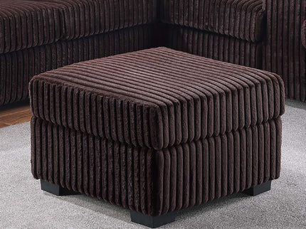 Contemporary L-Shaped Sectional Set With USB Console & Ottoman