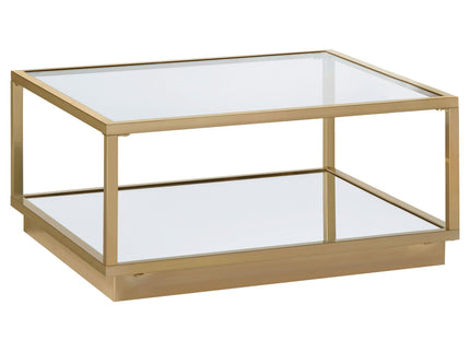 Emeline - 2 Piece Coffee Table Set - Brushed Brass