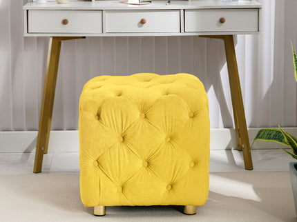 Modern Upholstered Ottoman, Exquisite Small End Table, Soft Foot Stool, Dressing Makeup Chair, Comfortable Seat For Living Room, Bedroom, Entrance