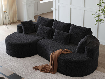 Curved Oversized Sectional Sofa With Extra Deep Seat