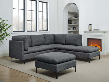 Upholstered Modular Sectional & Tall Legs