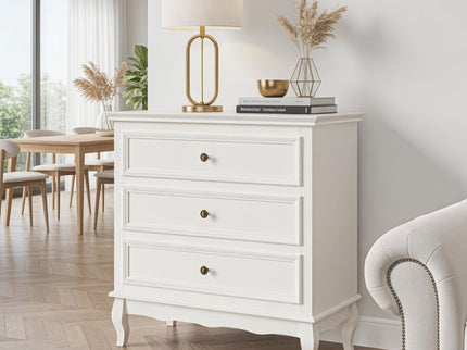 3 Drawer Dresser - White