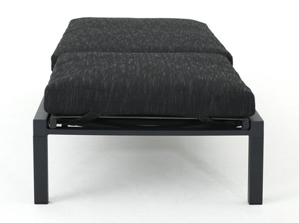 Modern Chaise Lounge With Wate Resistant Fabric Cushions