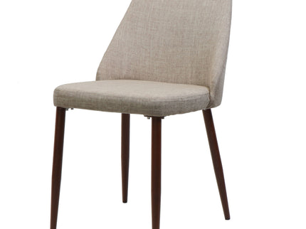 Modern Dining Chair With Iron Legs And Wood Finish