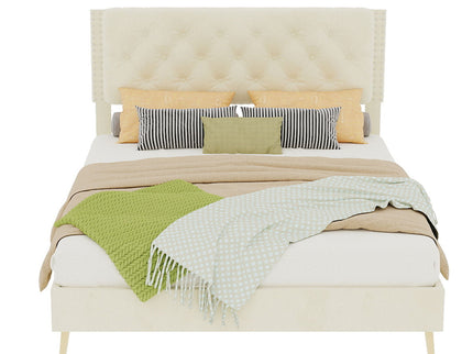 Upholstered Bed With Tufted Headboard