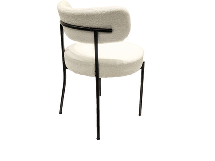 Mid-Century Modern Dining Chair With Curved Backrest