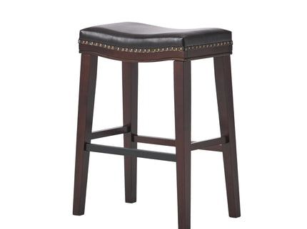 Elegant Saddle Stool With Curved Seat Comfort - Brown
