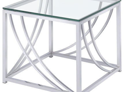 Kempton - 2 Piece Coffee And End Table Set - Chrome