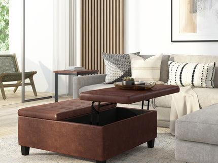 Ellis - Coffee Table Storage Ottoman Contemporary Design