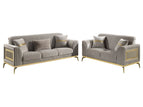 Light Brown / 2 Pc. Sofa, Loveseat