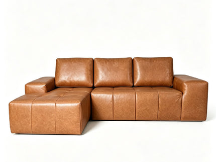 Deep Seat L - Shaped Modular Sectional Sofa For Living Room - Brown