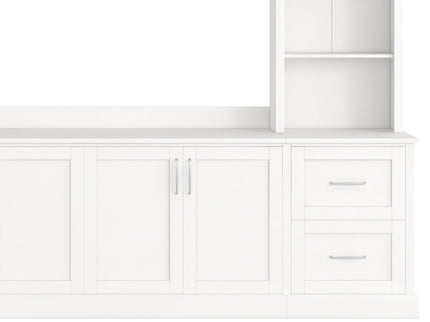 Arched Entertainment Center Wall Unit With Drawers, TV Stand