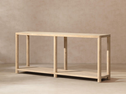 Milo - Console Table With Lower Shelf - Natural