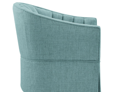 Solitude - Skirted Swivel Accent Chair With Hemp Like