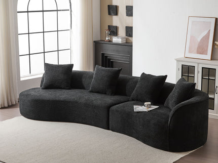Elegant Curved Sectional Sofa With Full Foam Comfort