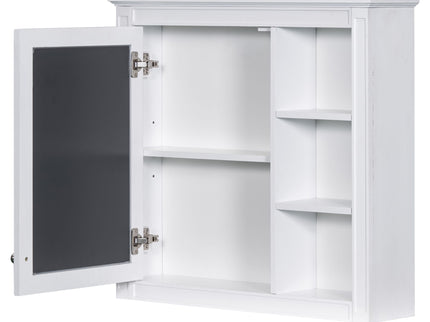 Bathroom Vanity With Medicine Cabinet, Royal Mirror Cabinet, Modern Bathroom Storage Cabinet With 2 Soft Closing Doors And 4 Drawers